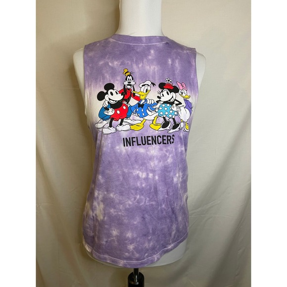 Disney Influencers Tank Top Purple Tie Dye Mickey Mouse Goofy S‎ - Picture 1 of 2